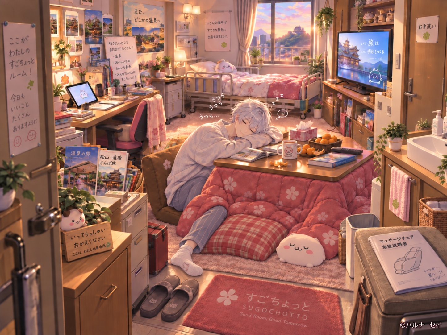 自分の部屋でくつろいでいるスゴチョット