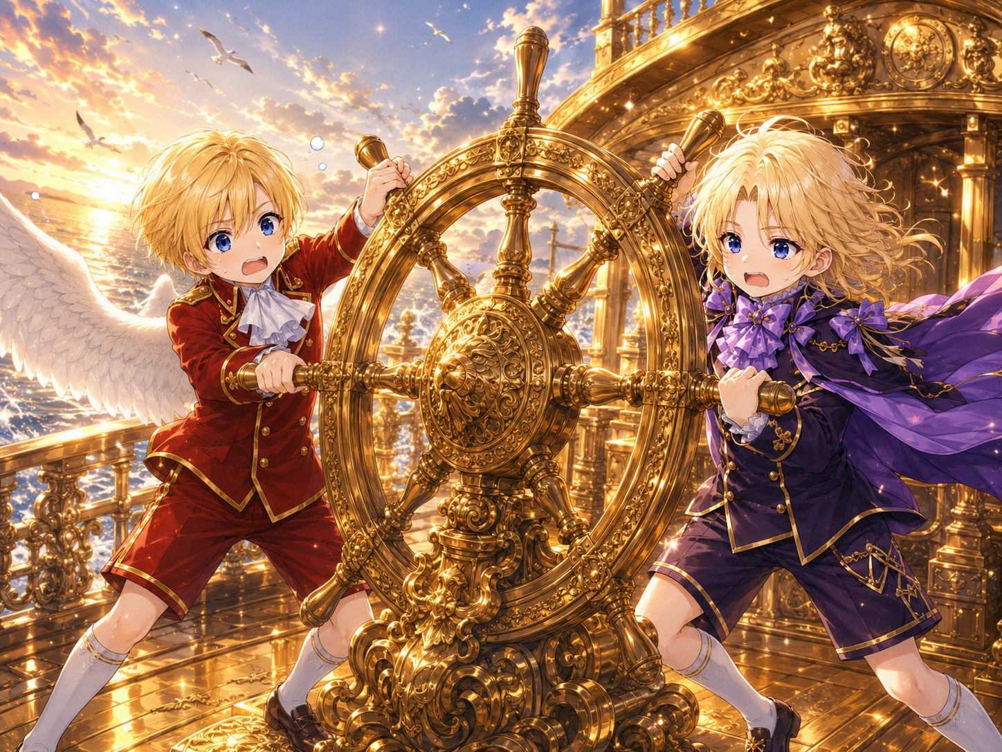 夜送舟艇のプリン艇団 第2章の挿絵