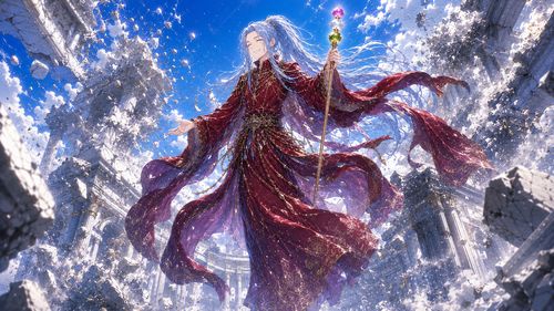紅のローブをまとった大魔道士カルス