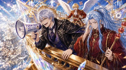 拡声器でプリン一味を名乗るルートヴィッヒ
